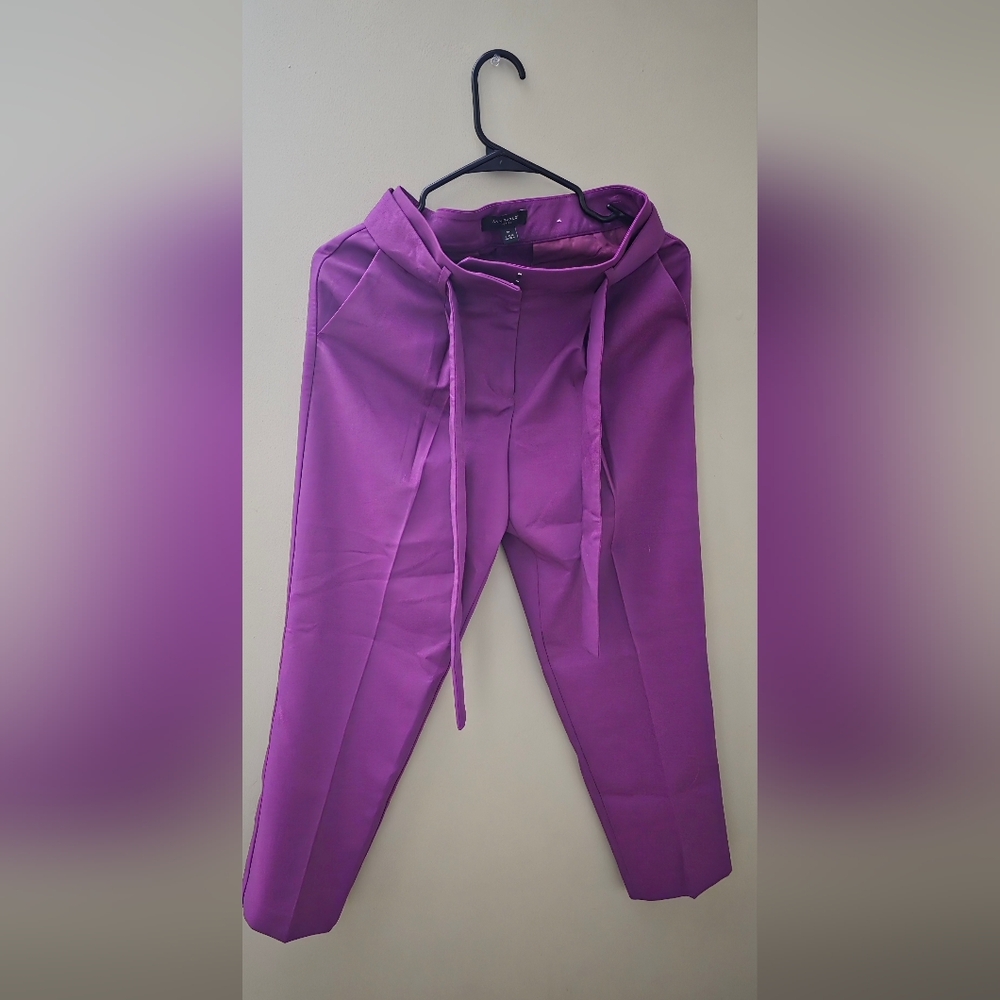 Ann Taylor The Petite Wide Leg Pant Crepe Vibrant Magenta
